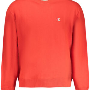 CALVIN KLEIN MEN'S RED ZIP-UP SWEATSHIRT CALVIN KLEIN