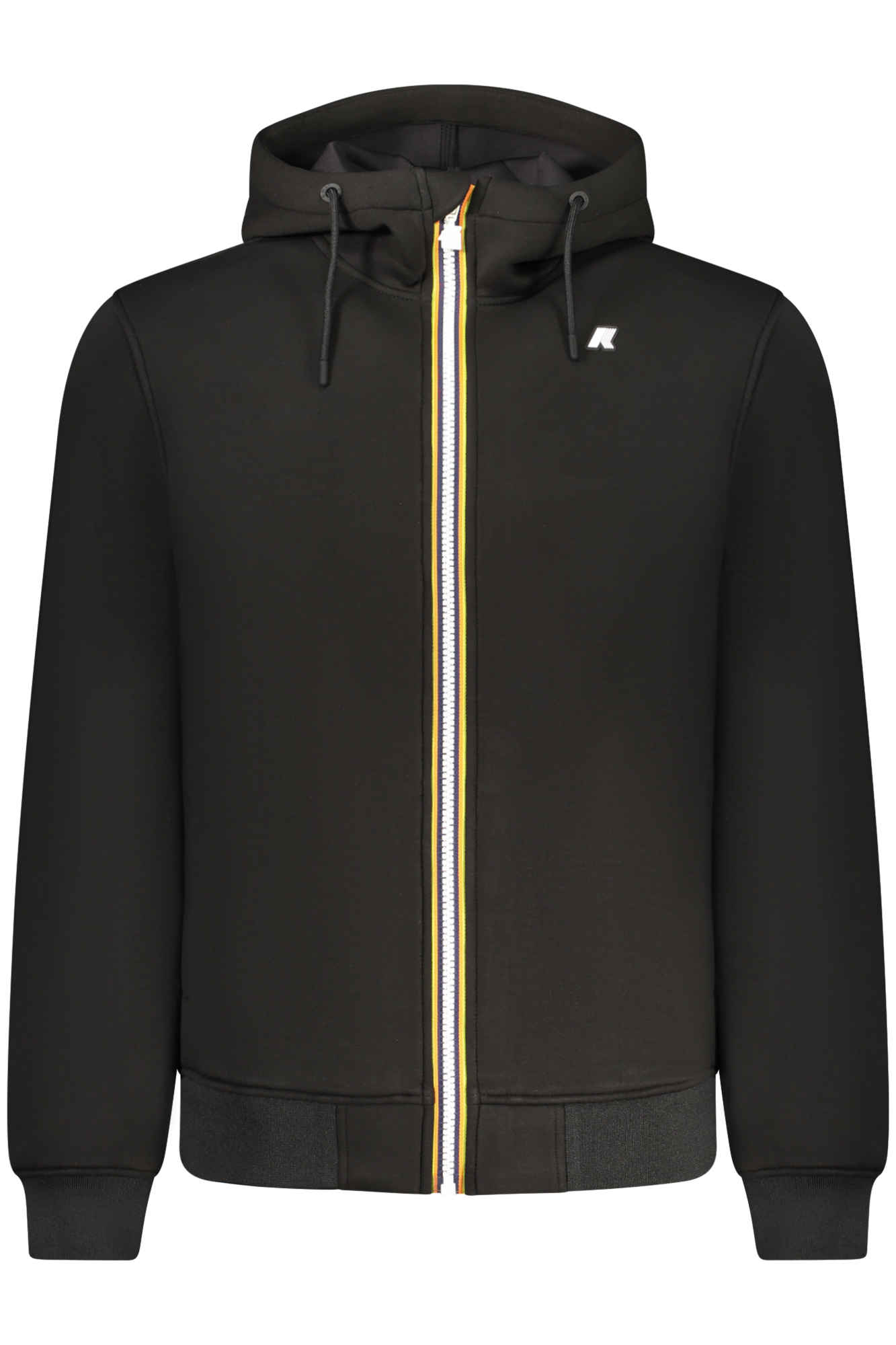 K-WAY MEN'S BLACK ZIP-UP SWEATSHIRT K-WAY