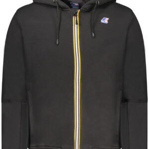 K-WAY MEN'S BLACK ZIP-UP SWEATSHIRT K-WAY