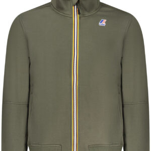 K-WAY MEN'S GREEN ZIP-UP SWEATSHIRT K-WAY