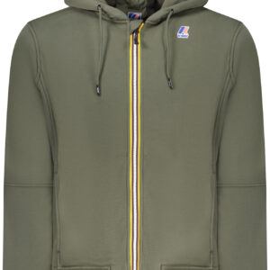 K-WAY MEN'S GREEN ZIP-UP SWEATSHIRT K-WAY