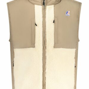 K-WAY MEN'S BEIGE SLEEVELESS JACKET K-WAY