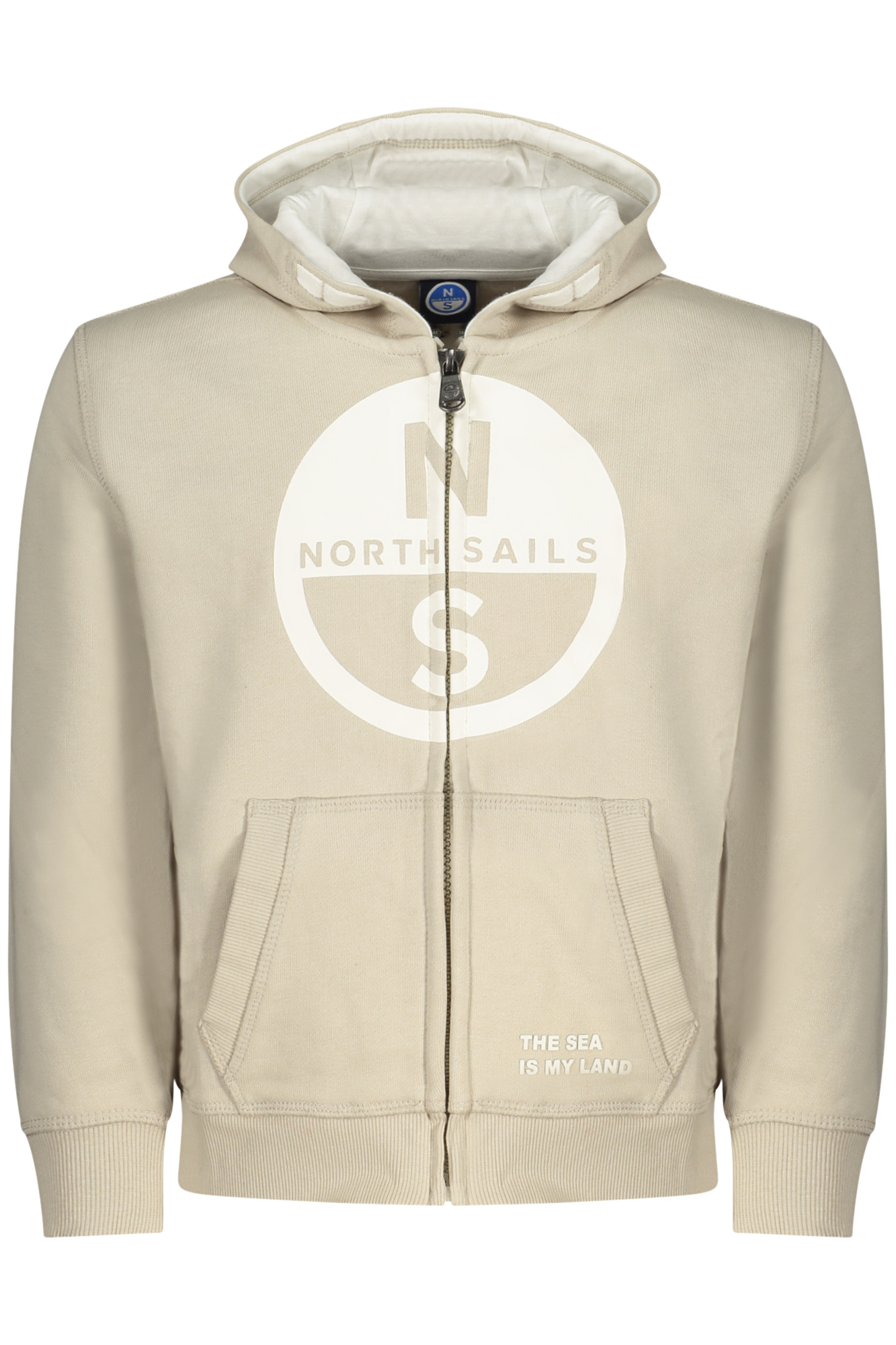 NORTH SAILS CHILDREN'S BEIGE ZIP-UP SWEATSHIRT NORTH SAILS