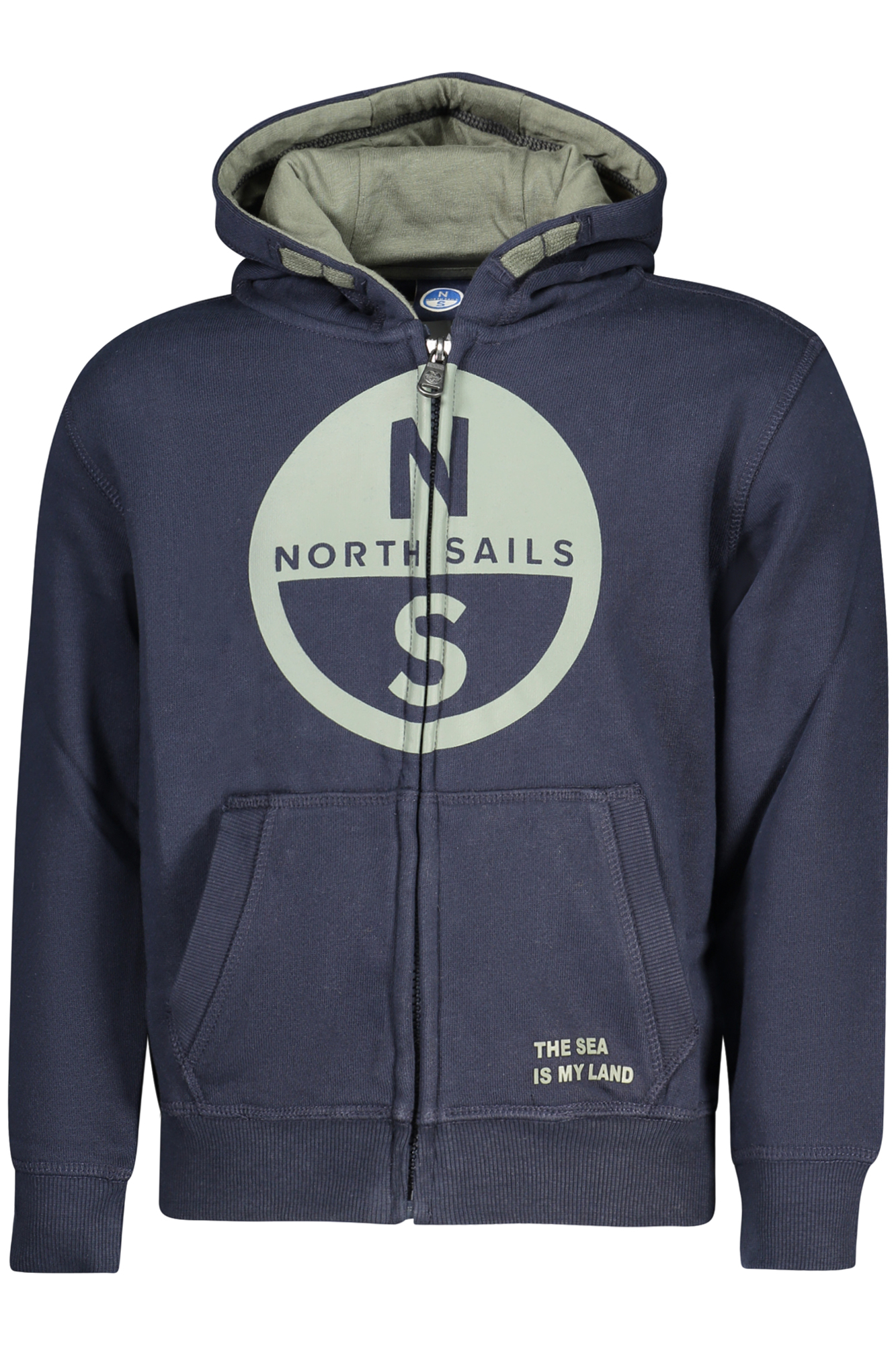 NORTH SAILS CHILDREN'S BLUE ZIP-UP SWEATSHIRT NORTH SAILS