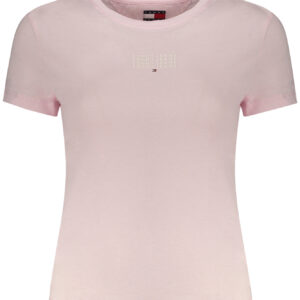 TOMMY HILFIGER WOMEN'S PINK SHORT-SLEEVE T-SHIRT TOMMY HILFIGER