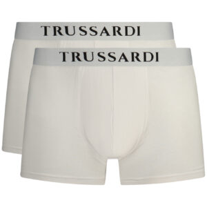 TRUSSARDI MEN'S WHITE BOXER TRUSSARDI