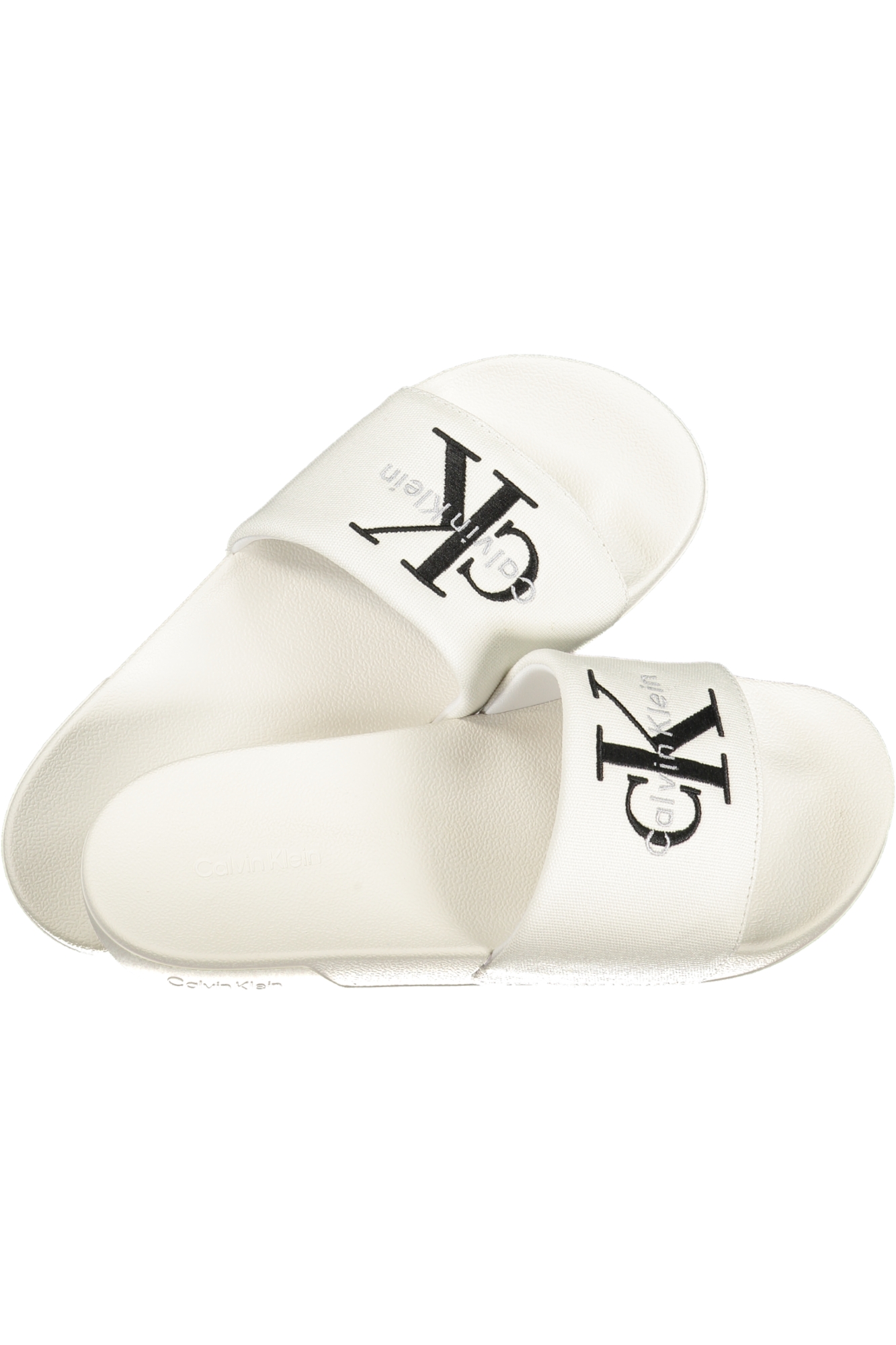 CALVIN KLEIN MEN'S WHITE SLIPPER FOOTWEAR CALVIN KLEIN