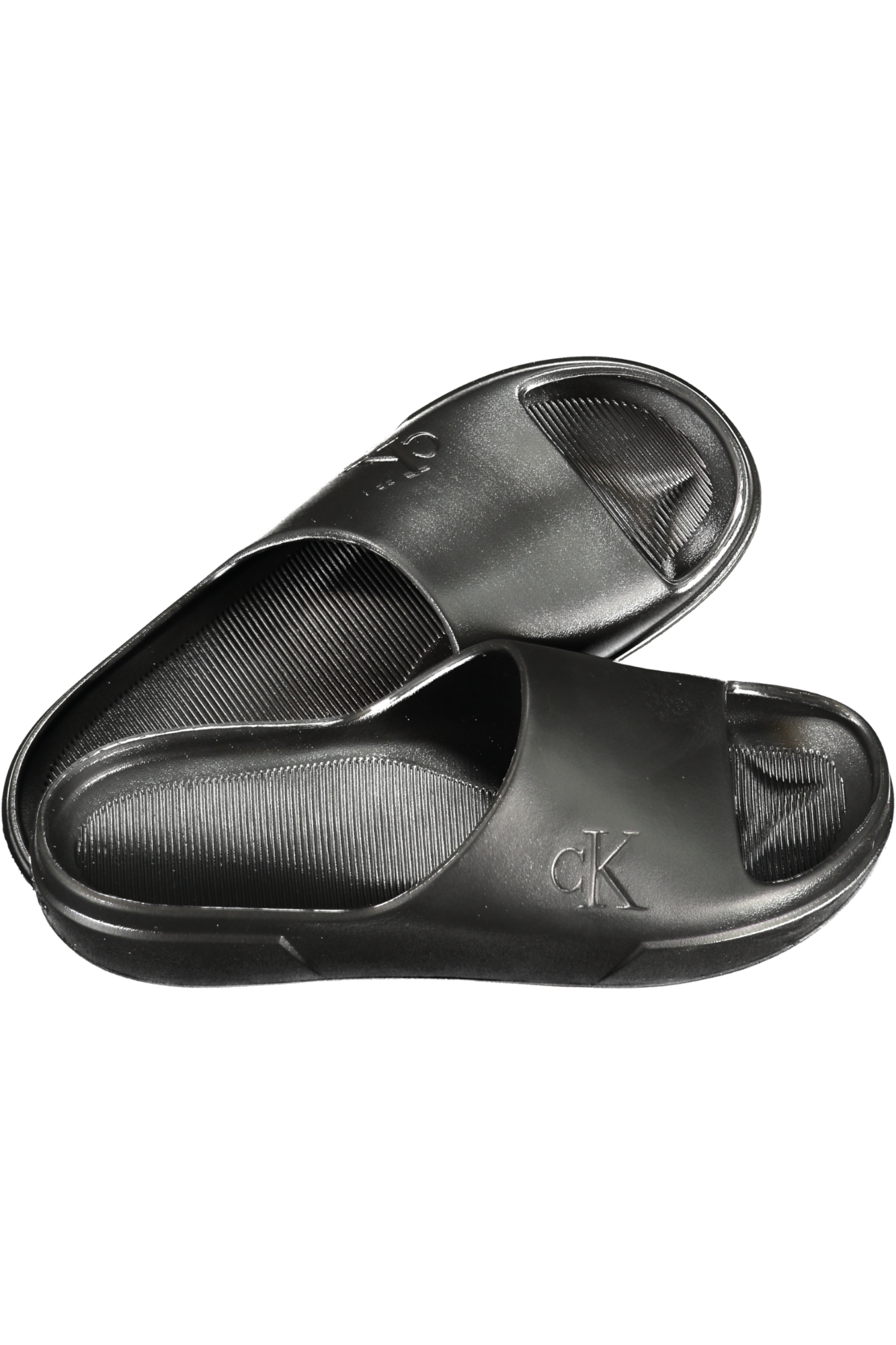 CALVIN KLEIN MEN'S BLACK SLIPPER FOOTWEAR CALVIN KLEIN