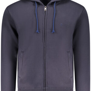 COVERI MOVING MEN'S BLUE ZIP-UP SWEATSHIRT COVERI MOVING