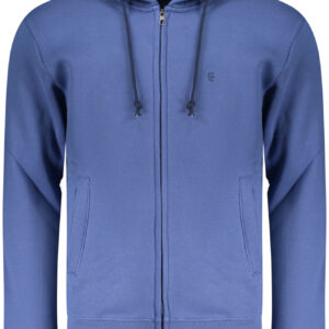 COVERI MOVING MEN'S BLUE ZIP-UP SWEATSHIRT COVERI MOVING