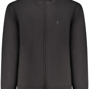 COVERI MOVING MEN'S BLACK ZIP-UP SWEATSHIRT COVERI MOVING