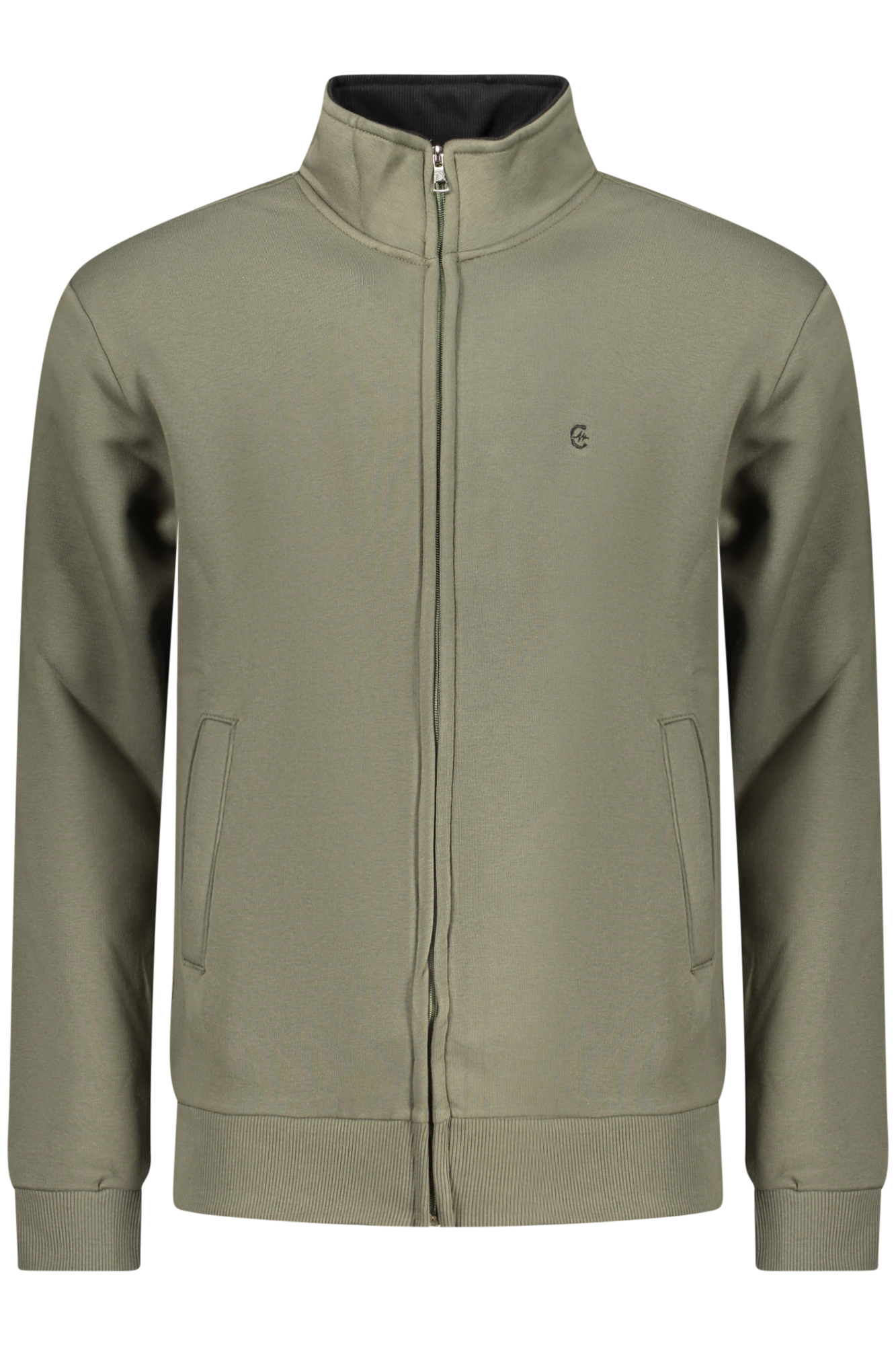 COVERI MOVING MEN'S ZIP-UP SWEATSHIRT GREEN COVERI MOVING