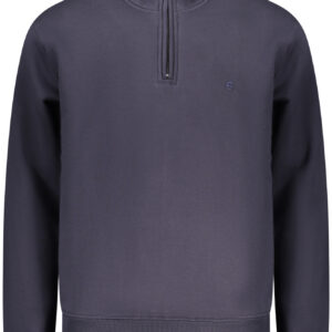 COVERI MOVING MEN'S BLUE ZIP-LESS SWEATSHIRT COVERI MOVING