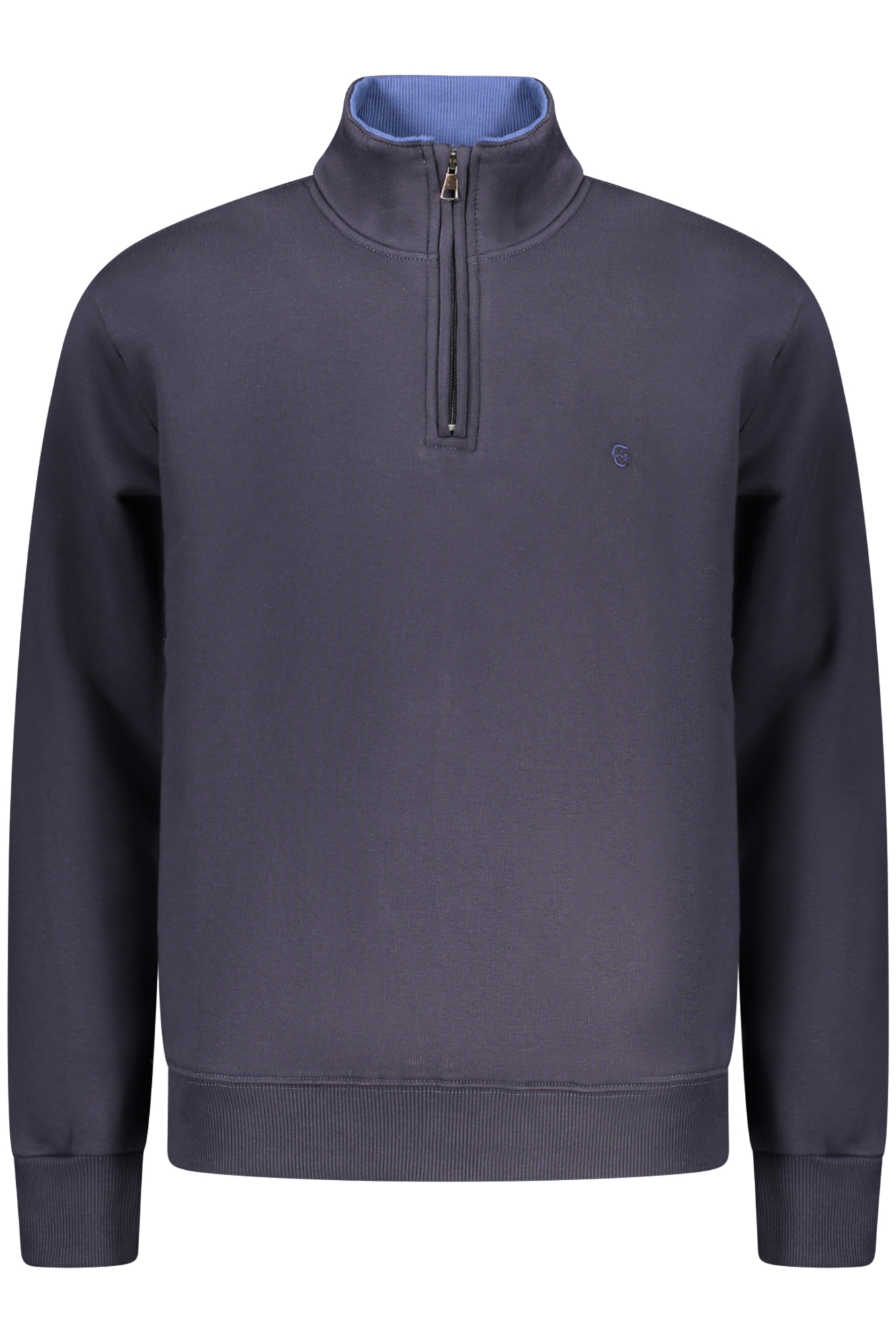 COVERI MOVING MEN'S BLUE ZIP-LESS SWEATSHIRT COVERI MOVING