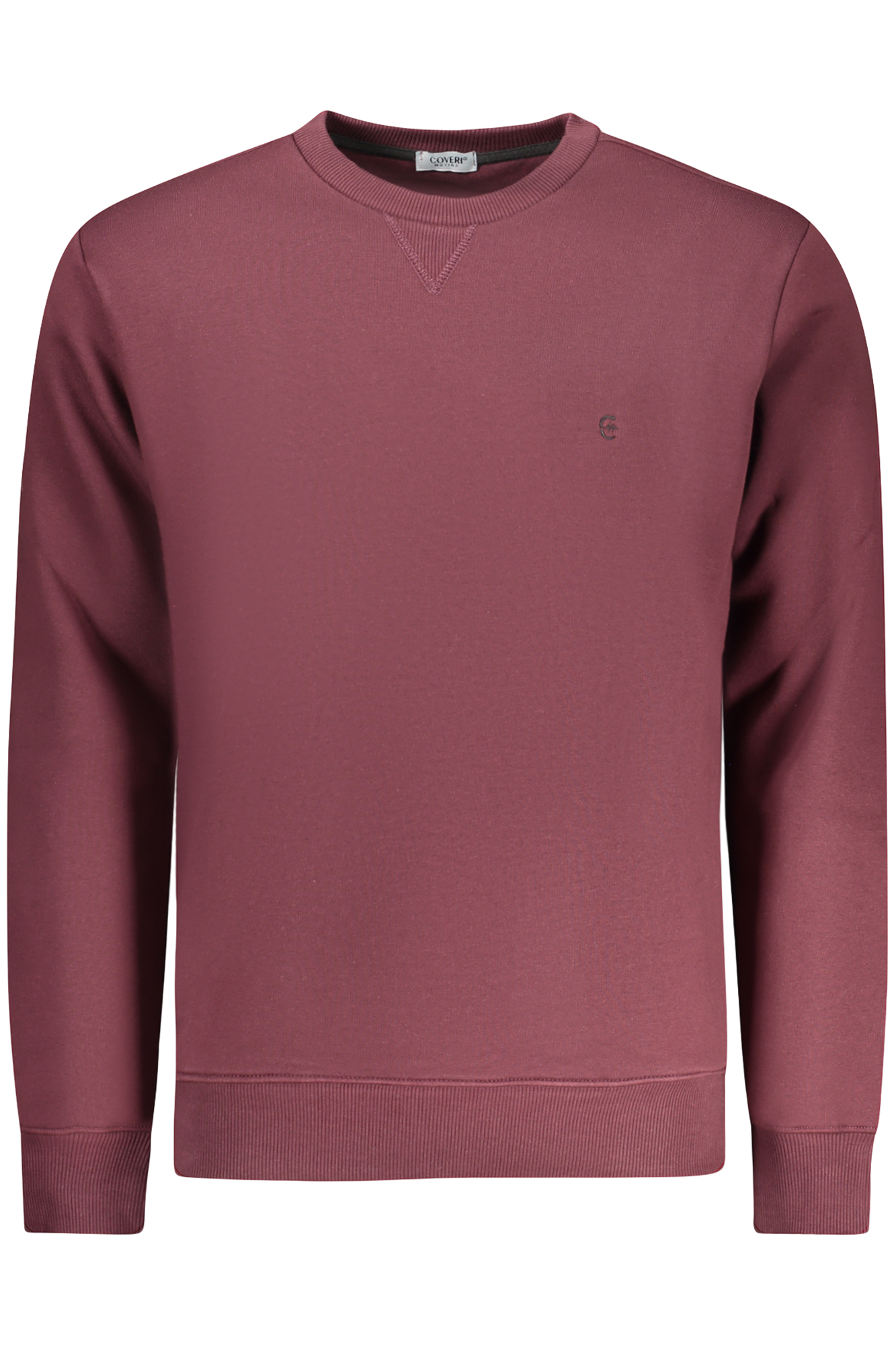 COVERI MOVING MEN'S RED ZIP-LESS SWEATSHIRT COVERI MOVING