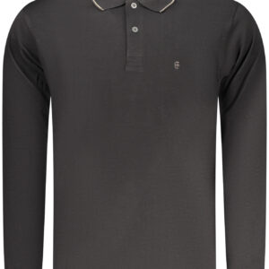 COVERI MOVING MEN'S LONG-SLEEVE POLO SHIRT BLACK COVERI MOVING