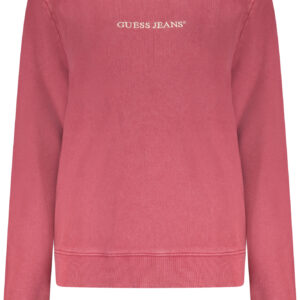 GUESS JEANS WOMEN'S RED ZIP-UP SWEATSHIRT GUESS JEANS