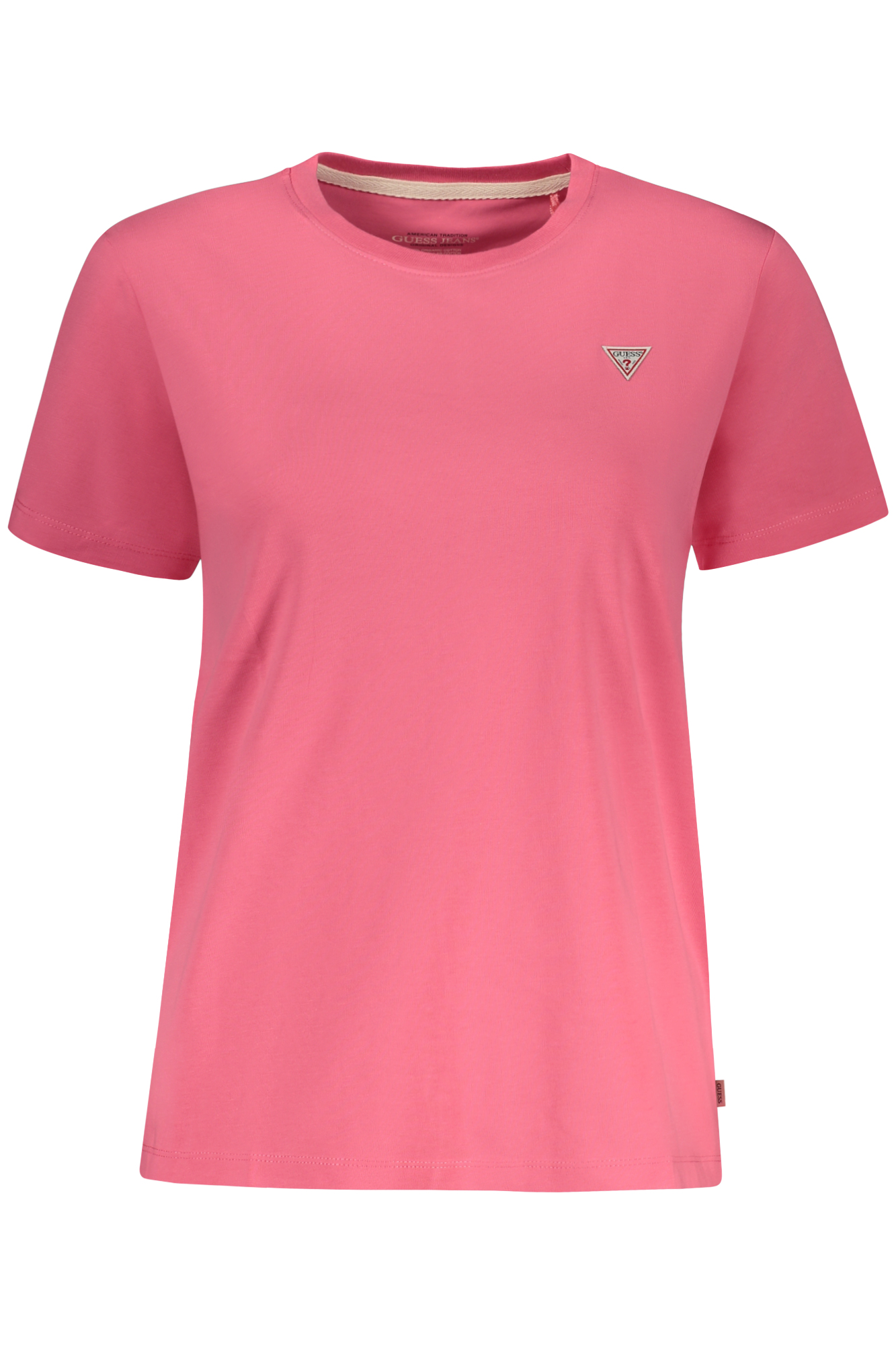 GUESS JEANS WOMEN'S SHORT SLEEVE T-SHIRT PINK GUESS JEANS
