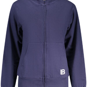 LAURA BIAGIOTTI WOMEN'S BLUE ZIP-UP SWEATSHIRT LAURA BIAGIOTTI