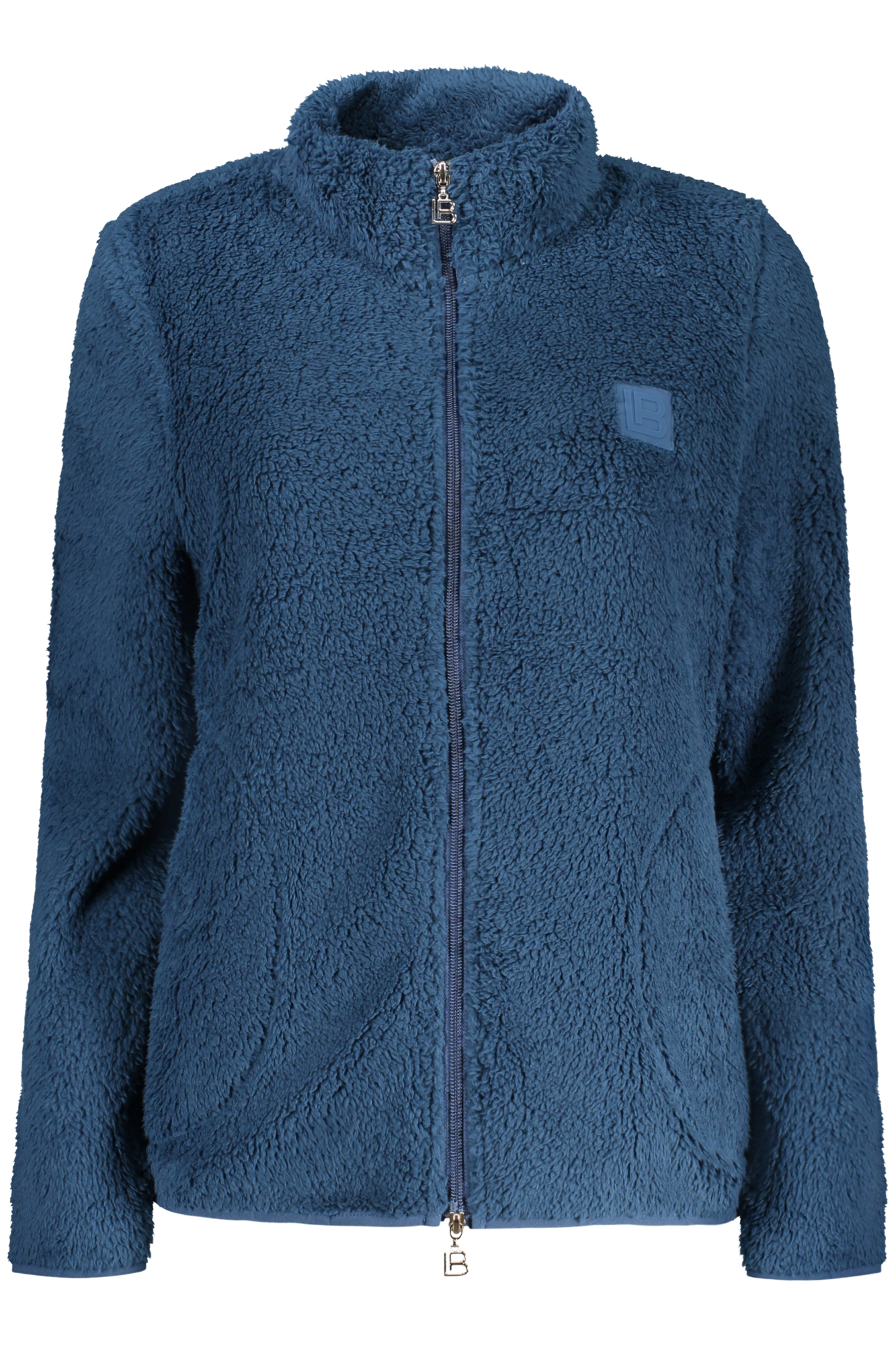 LAURA BIAGIOTTI WOMEN'S BLUE ZIP-UP SWEATSHIRT LAURA BIAGIOTTI