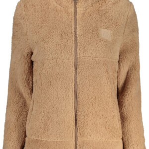LAURA BIAGIOTTI WOMEN'S BROWN ZIP-UP SWEATSHIRT LAURA BIAGIOTTI