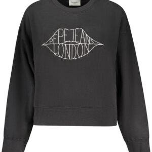 PEPE JEANS WOMEN'S BLACK ZIP-UP SWEATSHIRT PEPE JEANS