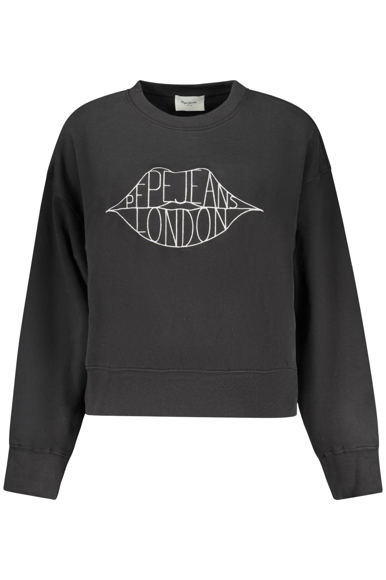 PEPE JEANS WOMEN'S BLACK ZIP-UP SWEATSHIRT PEPE JEANS