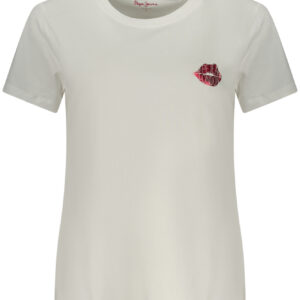 PEPE JEANS WOMEN'S SHORT-SLEEVE T-SHIRT WHITE PEPE JEANS