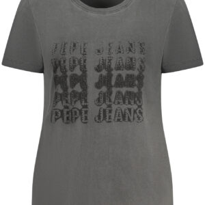PEPE JEANS WOMEN'S SHORT-SLEEVE T-SHIRT BLACK PEPE JEANS