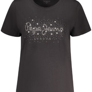 PEPE JEANS WOMEN'S SHORT-SLEEVE T-SHIRT BLACK PEPE JEANS