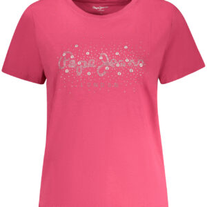 PEPE JEANS WOMEN'S PINK SHORT-SLEEVE T-SHIRT PEPE JEANS