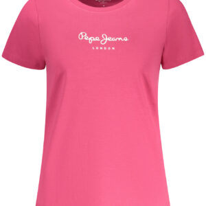 PEPE JEANS WOMEN'S PINK SHORT-SLEEVE T-SHIRT PEPE JEANS