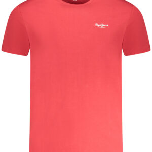 PEPE JEANS MEN'S SHORT SLEEVE T-SHIRT RED PEPE JEANS