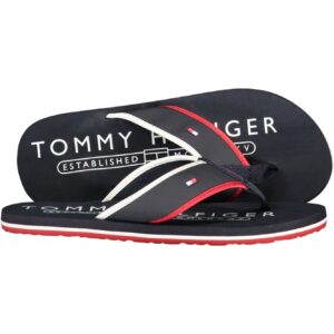 TOMMY HILFIGER MEN'S BLUE SLIPPER FOOTWEAR TOMMY HILFIGER