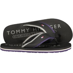 TOMMY HILFIGER MEN'S BLACK SLIPPER FOOTWEAR TOMMY HILFIGER