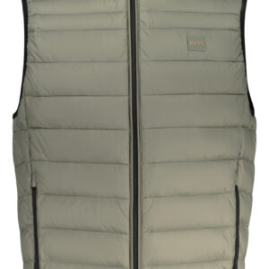 BOSS MEN'S GREEN SLEEVELESS JACKET BOSS