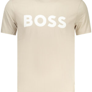 BOSS MEN'S SHORT-SLEEVE T-SHIRT BEIGE BOSS