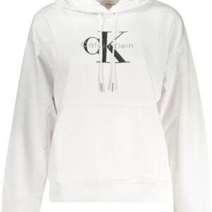 CALVIN KLEIN WOMEN'S ZIP-UP SWEATSHIRT WHITE CALVIN KLEIN