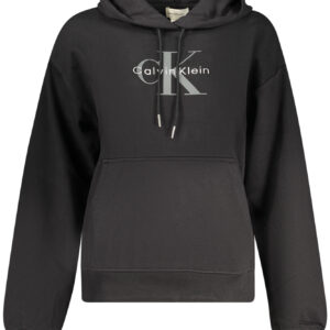 CALVIN KLEIN WOMEN'S BLACK ZIP-UP SWEATSHIRT CALVIN KLEIN