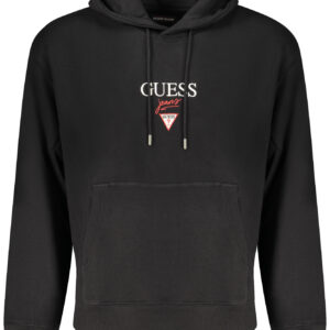GUESS JEANS MEN'S BLACK ZIP-UP SWEATSHIRT GUESS JEANS