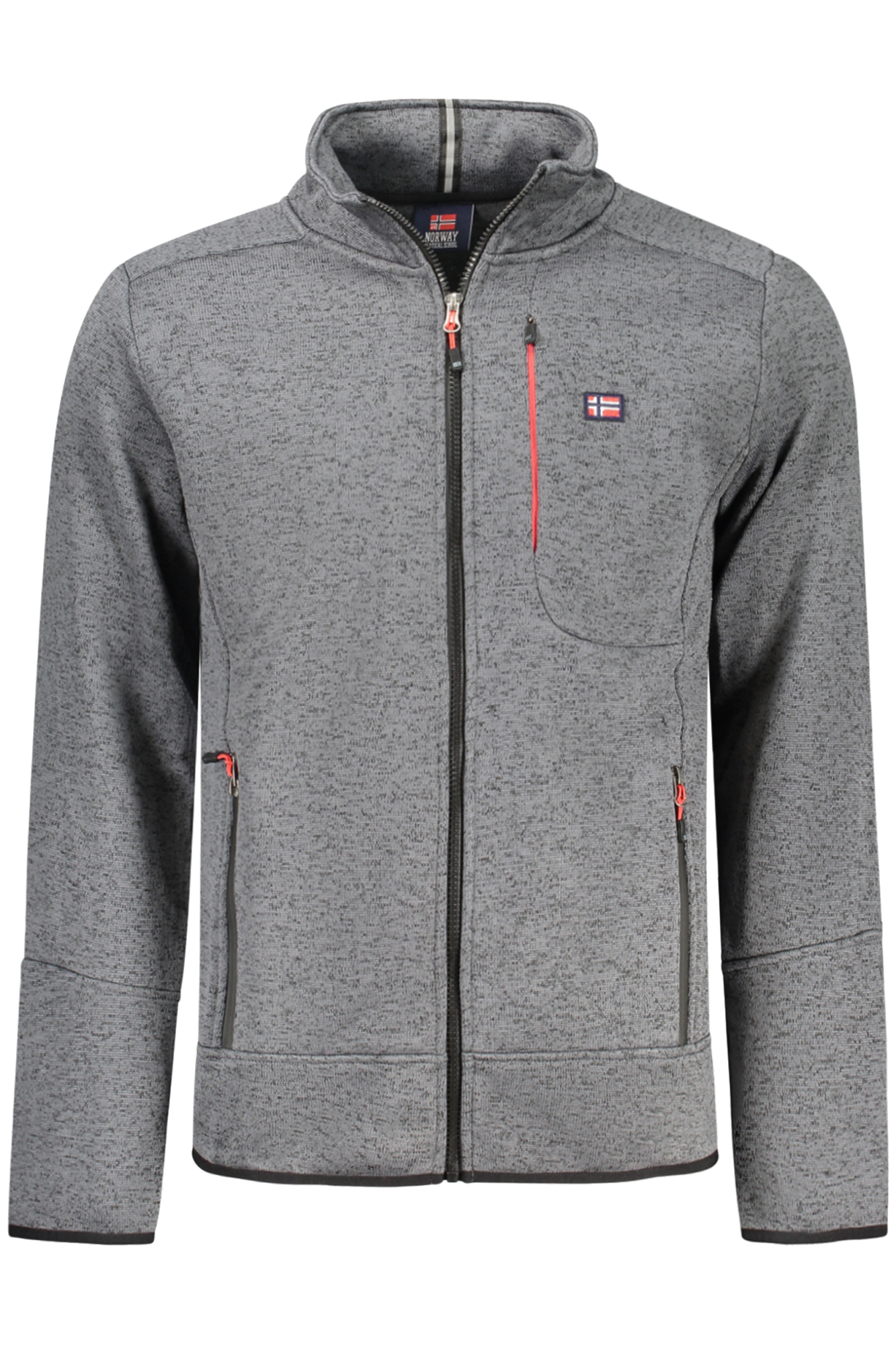 NORWAY 1963 MEN'S GRAY ZIP-UP SWEATSHIRT NORWAY 1963