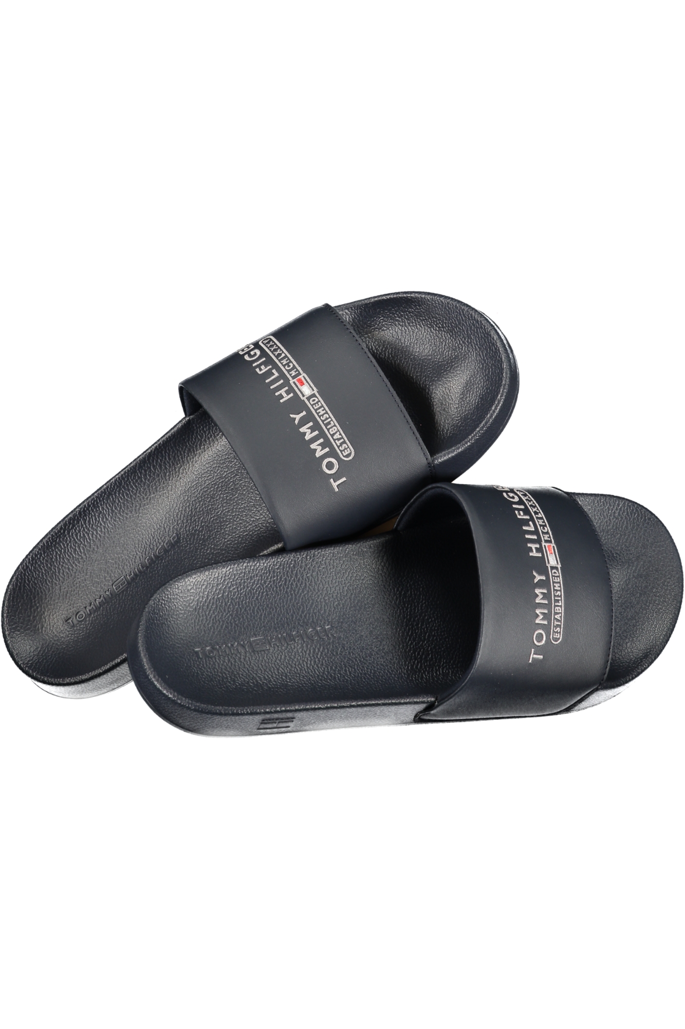 TOMMY HILFIGER MEN'S BLUE SLIPPER FOOTWEAR TOMMY HILFIGER