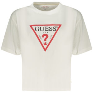 GUESS JEANS WOMEN'S SHORT-SLEEVE T-SHIRT WHITE GUESS JEANS
