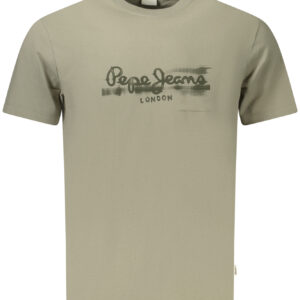 PEPE JEANS MEN'S SHORT-SLEEVED T-SHIRT GREEN PEPE JEANS