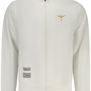 MILITARY ACADEMY MEN'S WHITE ZIP-UP SWEATSHIRT ACCADEMIA MILITARE