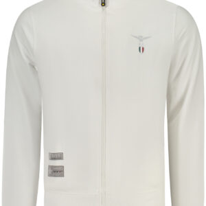 MILITARY ACADEMY MEN'S WHITE ZIP-UP SWEATSHIRT ACCADEMIA MILITARE