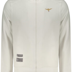 MILITARY ACADEMY MEN'S WHITE ZIP-UP SWEATSHIRT ACCADEMIA MILITARE
