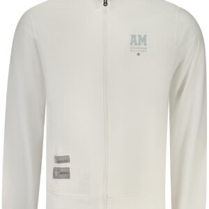 MILITARY ACADEMY MEN'S WHITE ZIP-UP SWEATSHIRT ACCADEMIA MILITARE