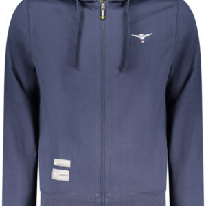 MILITARY ACADEMY MEN'S BLUE ZIP-UP SWEATSHIRT ACCADEMIA MILITARE