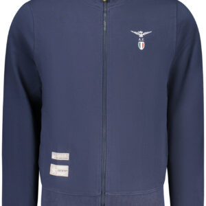 MILITARY ACADEMY MEN'S BLUE ZIP-UP SWEATSHIRT ACCADEMIA MILITARE